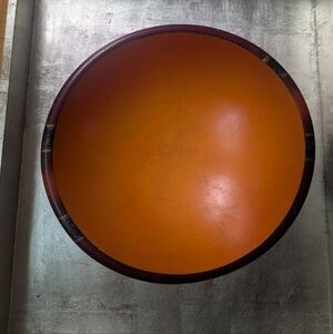 Peggy Potter Vibrant Orange Decorative Bowl Signed VT Artisan 10"